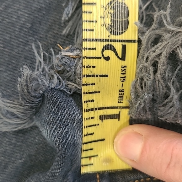 Vintage Levi's Jean Shorts Women's sz 27 501 Button Fly Distressed Rare Black - Picture 10 of 10